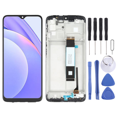 Schermo LCD e digitalizzatore assemblaggio completo con cornice per Xiaomi Redmi Note 9 4G / Poco M3 / Redmi 9 Power M2010J19SC M2010J19CG, For Xiaomi Redmi Note 9 4G