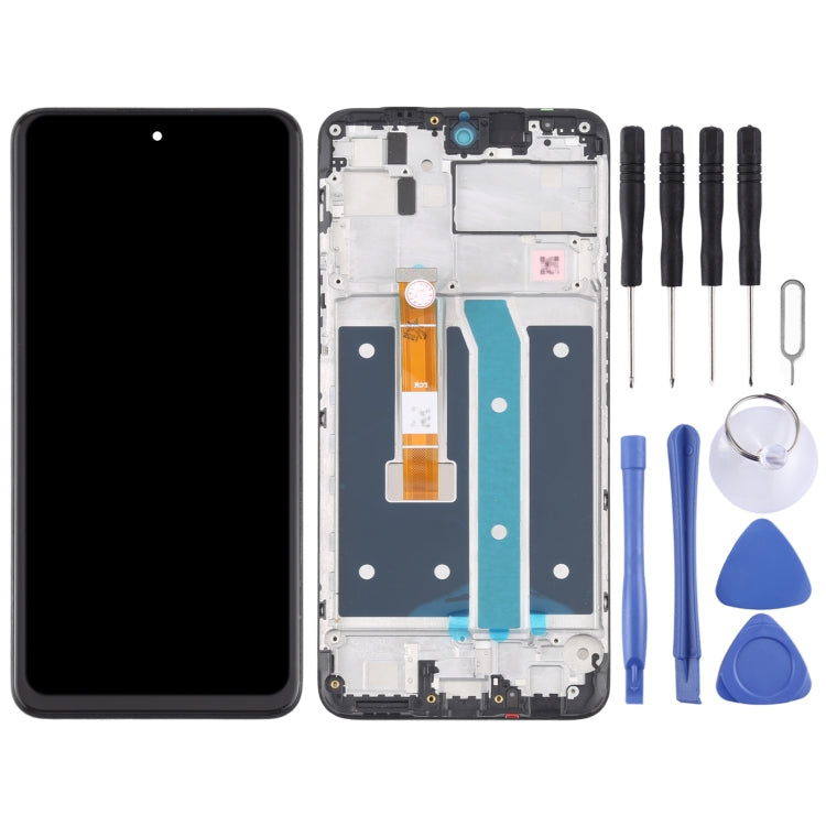LCD Screen and Digitizer Full Assembly with Frame for LG K52 / K62 / Q52 LMK520 LM-K520 LMK520E LM-K520E LMK520Y LM-K520Y LMK520H LM-K520H LMK525H LMK52...