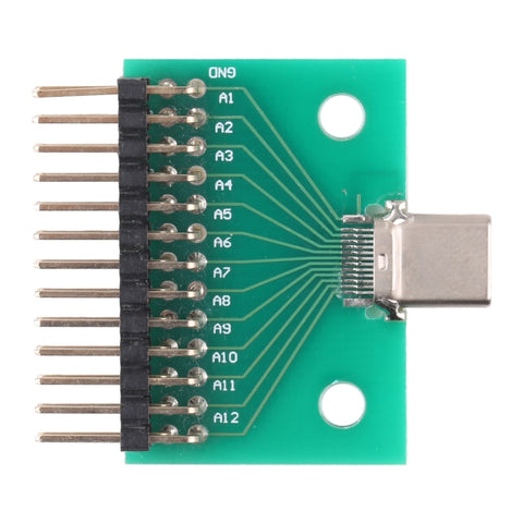 Scheda test maschio tipo C USB 3.1 con connettore 24P+2P scheda PCB, Type C Male