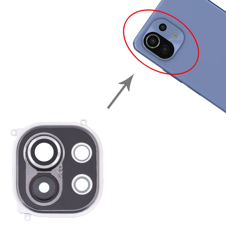 Xiaomi Mi 11 Back Camera Lens Frame Replacement - Grey