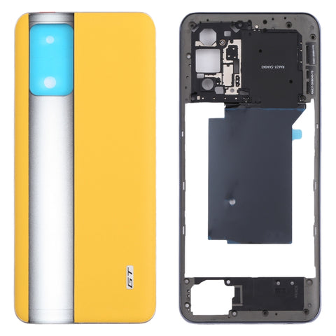 Pour OPPO Realme GT RMX2202 Piastra corniche centrale + couvercle batterie postérieure, pour OPPO Realme GT