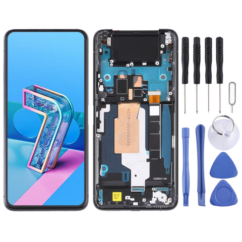 Schermo LCD in materiale AMOLED da 90 Hz e digitalizzatore assemblaggio completo con cornice per Asus Zenfone 7 Pro / Zenfone 7 ZS670KS ZS671KS, Per Asus Zenfone 7 Pro / Zenfone 7