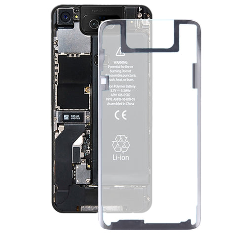 Cover posteriore batteria trasparente con adesivo per Asus Zenfone 6 ZS630KL