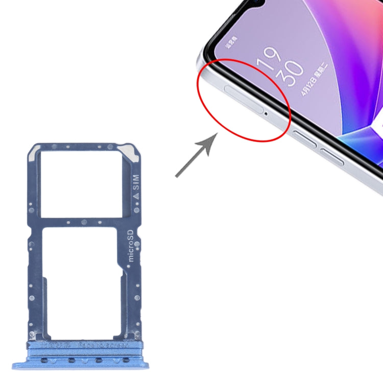 For OPPO A57 5G / A77 5G / K10 5G SIM Card Tray + SIM / Micro SD Card Tray, For OPPO A57 5G / A77 5G / K10 5G