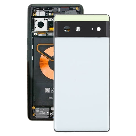 Pour la couverture postérieure de la batterie de Google Pixel 6 avec corniche centrale, pour Google Pixel 6, pour Google Pixel 6 avec cadre central