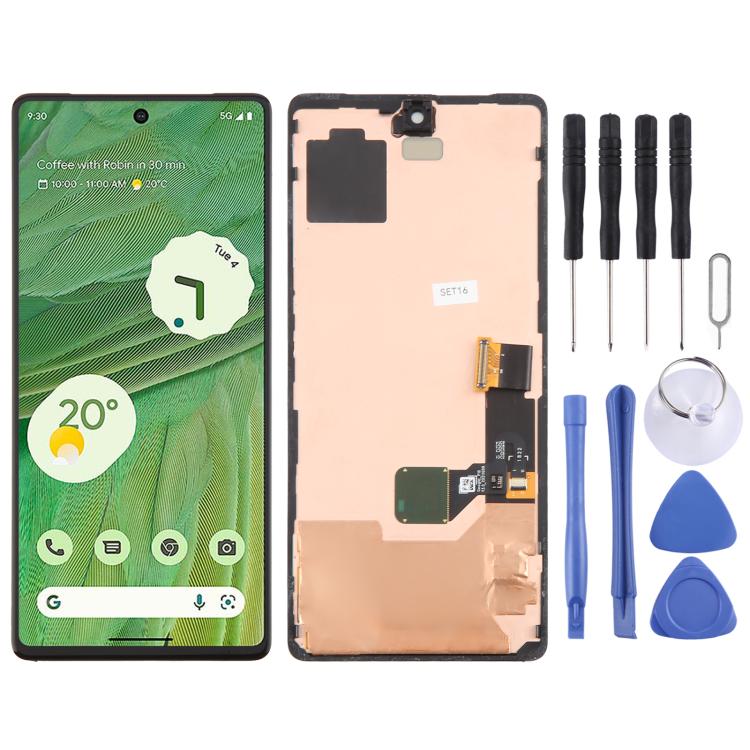 Schermo LCD AMOLED per Google Pixel 7 GVU6C GQML3 digitalizzatore assemblaggio completo con cornice, For Google Pixel 7(AMOLED)