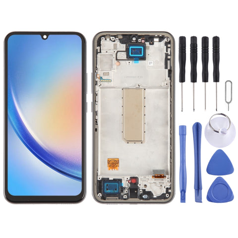 Display LCD OLED completo con cornice per Samsung Galaxy A34 5G