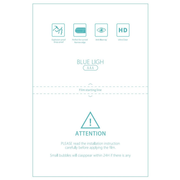 50 PCS Anti Blue Ray TPU Soft Film for Screen Protection