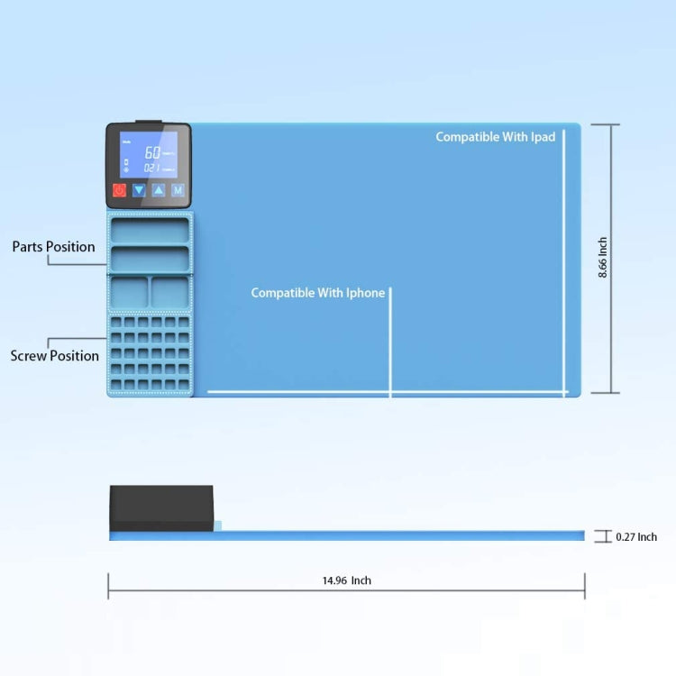 CPB CP320 LCD Screen Heating Pad Safe Repair Tool, EU Plug, CPB CP320(EUPlug)