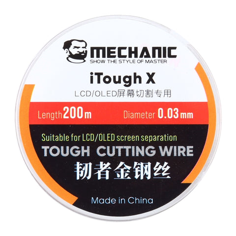 MECCANICO iTough X 200M Filo da taglio per schermo OLED LCD da 0,03 mm, MECHANIC 0.03MM 200M