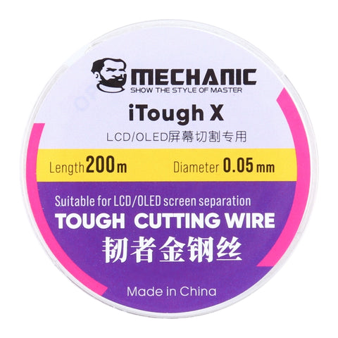 MECCANICO iTough X 200M Filo da taglio per schermo OLED LCD da 0,05 mm, MECHANIC 0.05MM 200M