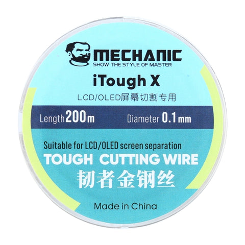 MECCANICO iTough X 200M Filo da taglio pour écran OLED LCD de 0,1 mm, MECANIC 0.1MM 200M