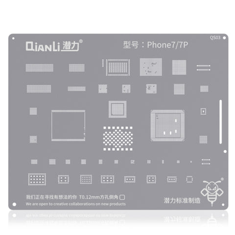 Qianli QS03 Bumblebee Stencil BGA Reballing Planting Tin Plate per iPhone 7/7 Plus, For iPhone 7/7 Plus
