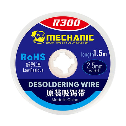 MECCANICO R300 Filo di stagno di aspirazione da 1,5 M 2,5 MM, MECHANIC R300 1.5M 2.5MM