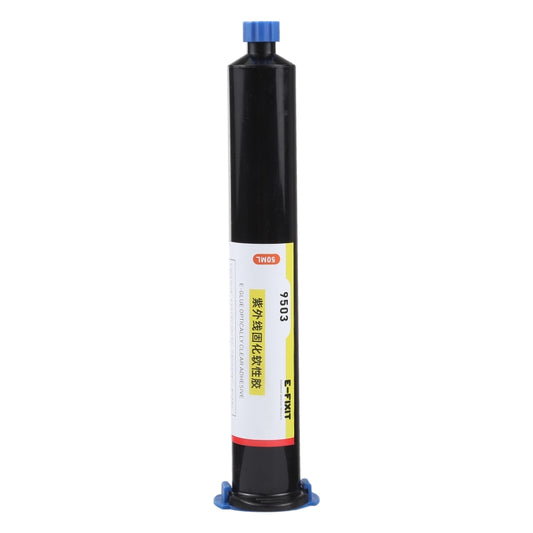 colla-morbida-adesiva-impermeabile-otticamente-trasparente-da-50-ml-9503-colla-morbida-per-polimerizzazione-a-raggi-ultravioletti-uv-lcd-9503-uv-glue - immagine 1