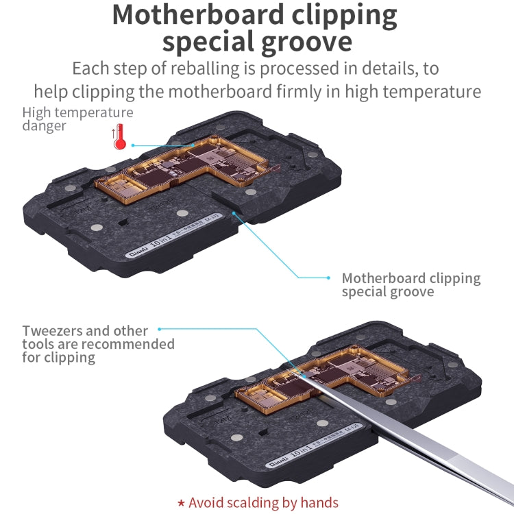 Qianli 10 in 1 Middle Frame Reballing Platform For iPhone X / XS / XS Max / 11 / 11 Pro / 11 Pro Max / 12 / 12 Pro / 12 mini / 12 Pro Max               ...