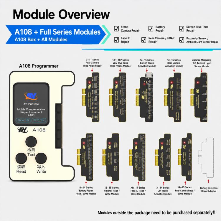 Multi-Function Dot Matrix Battery Repair Tool for iPhone