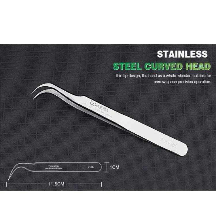 Stainless Steel Curved Tweezers for Precision Repair Tasks