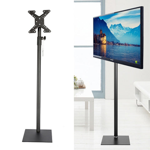 Support de plancher pour téléviseur universel réglable en hauteur avec rotation à 360 degrés de 14 à 42 pouces