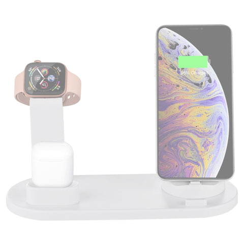 Base di ricarica wireless ruotabile HQ-UD15 con supporto per telefoni/iWatch/AirPods (argento), Silver (con ricarica wireless), senza ricarica wireless Bianco, senza ricarica wireless Nero, Bianco (con ricarica wireless)