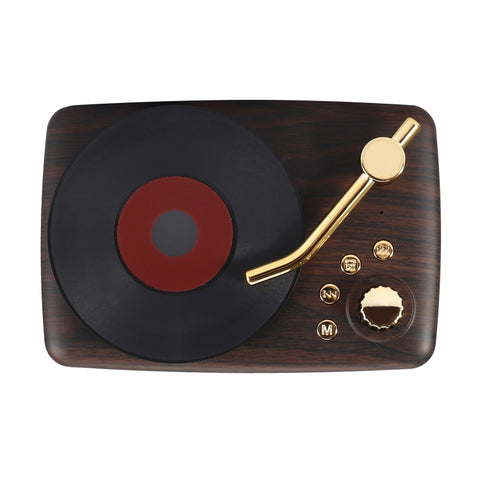 Haut-parleur Bluetooth style rétro, antenne de lecture FM à haute sensibilité intégrée, voyage à long terme, T12 (Marron)