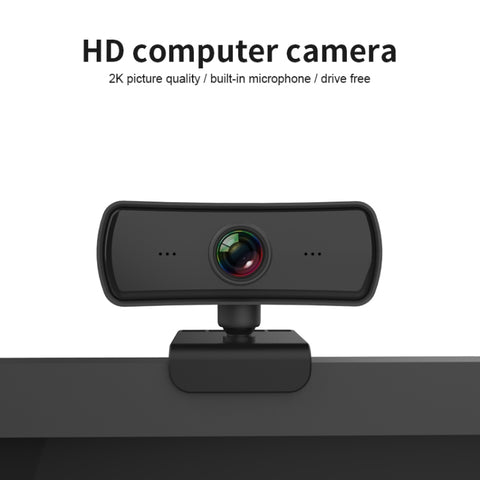C3 400W Pixel Risoluzione 2K Messa a fuoco automatica Webcam HD 1080P Rotazione a 360° per trasmissione in diretta Videoconferenze WebCamera di lavoro con microfono USB senza driver, C3