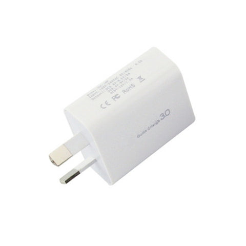 Caricatore con interfaccia USB singola QC 3.0 18 W 3 A, spina AU