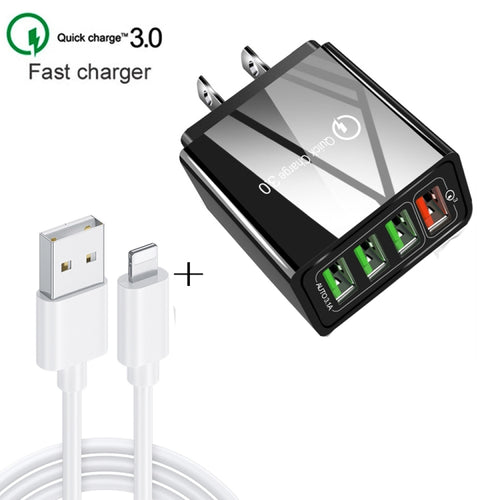 2 in 1 USB to 8 Pin Cable & 30W Quick Charger Set