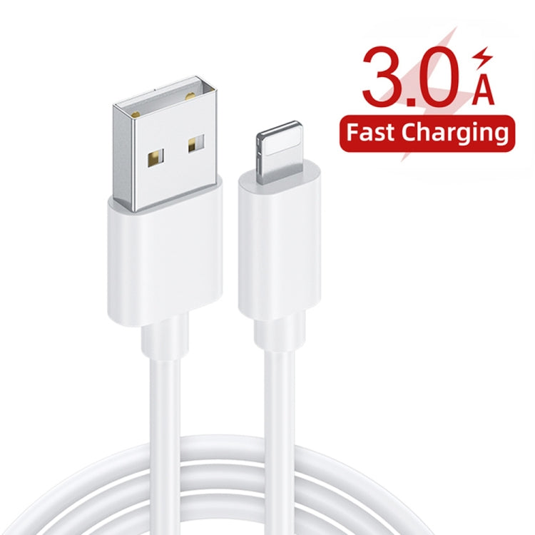 2 in 1 1m USB to 8 Pin Data Cable + 30W QC 3.0 4 USB Interfaces Mobile Phone Tablet PC Universal Quick Charger Travel Charger Set, UK Plug              ...