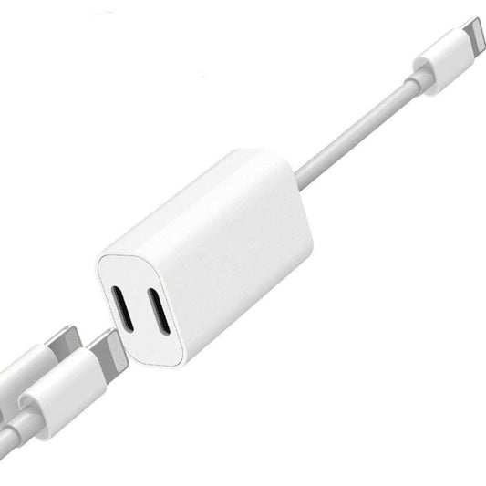 ZS-S1801 2 in 1 8 pin maschio a 8 pin ricarica + adattatore per auricolare connettore audio femmina 8 pin, chiamate di supporto, compatibile con il sistema IOS 13