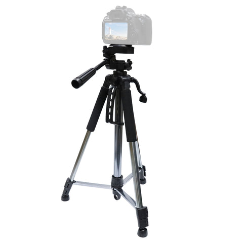L-1200 Treppiede per fotocamera Staffa per trasmissione dal vivo per telefoni cellulari, fotocamere, proiettori 55-148 cm Treppiede universale regolabile (Argento), L-1200