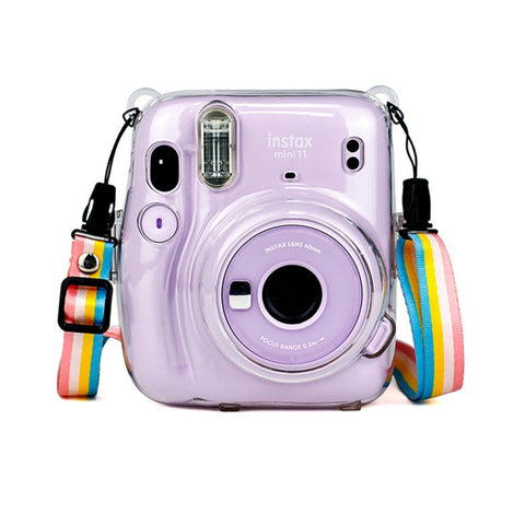 Richwell Custodia da trasporto Custodia rigida in cristallo con tracolla per Fujifilm Instax Mini 11