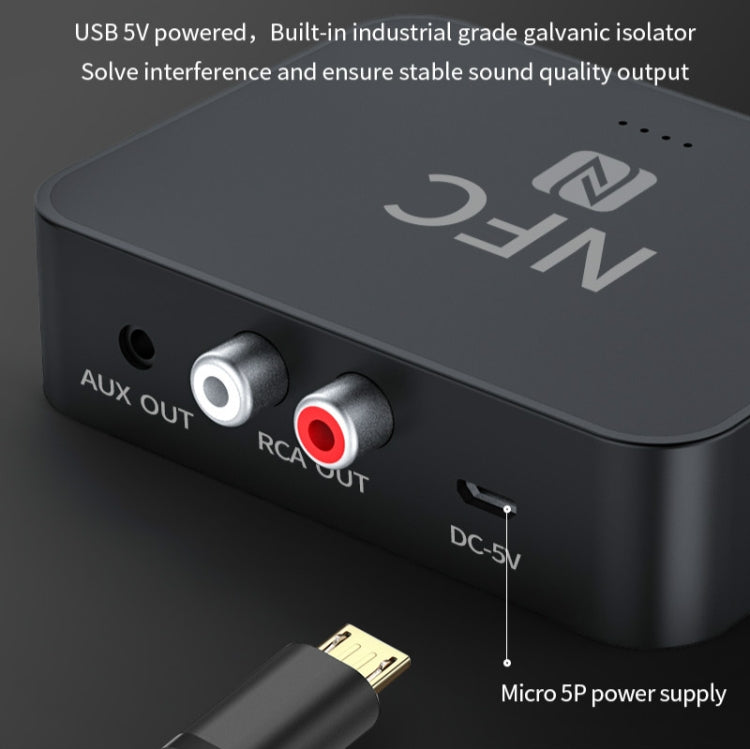 Ricevitore musicale da tavolo R6 NFC Bluetooth 5.0 Ricevitore Bluetooth, supporto scheda TF