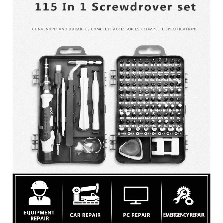 115 in 1 Precision Screw Driver Mobile Phone Computer Disassembly Maintenance Tool Set, 115 in 1 (Black), 115 in 1 (Red), 115 in 1 (Purple)             ...