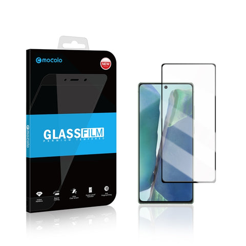 Per Samsung Galaxy Note 20 mocolo 0.33mm 9H 2.5D Pellicola in vetro temperato a colla completa, supporto sblocco impronta digitale, For Samsung Galaxy Note 20
