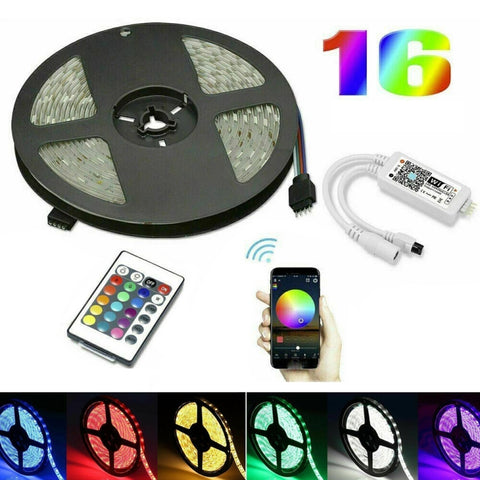 Set di kit di alimentazione per casa intelligente WIFI con striscia LED RGB 5M 5050 (non impermeabile)