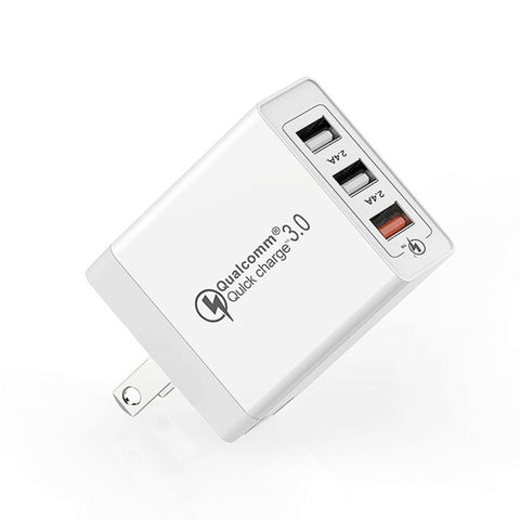 SDC-30W 30W QC 3.0 USB + 2.4A Doppie porte USB 2.0 Telefono cellulare Tablet PC Caricatore rapido universale Caricatore da viaggio, spina americana, US Plug