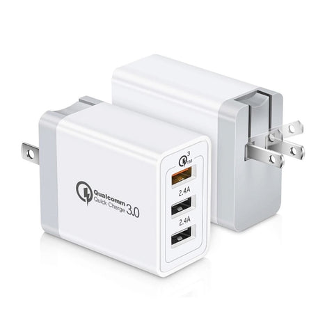 SDC-30W 30W QC 3.0 USB + 2.4A Doppie porte USB 2.0 Telefono cellulare Tablet PC Caricatore rapido universale Caricatore da viaggio, spina americana, US Plug