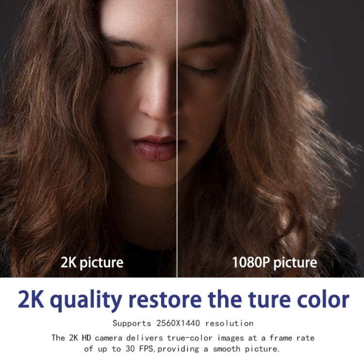 C5 2K Full HD Webcam with Auto Focus and Mic for Streaming