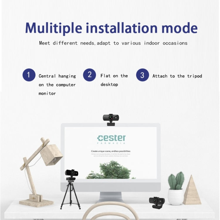 C5 2K Full HD Webcam with Auto Focus and Mic for Streaming