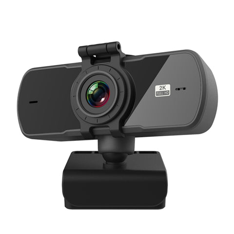 Webcam 2K Full HD C5 con Autofocus, Rotazione 360°, Microfono