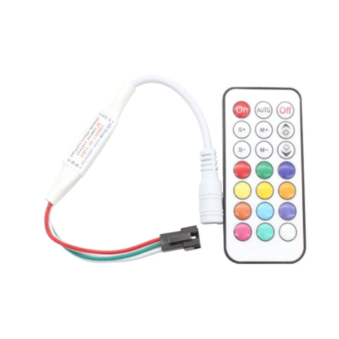 Controller LED RGB con telecomando RF a 21 tasti per striscia LED WS2812B WS2811