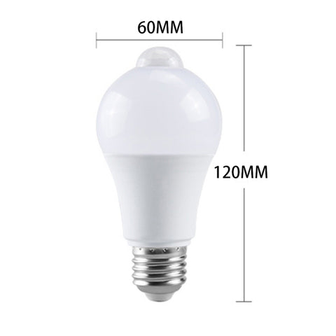 Sensore di movimento impermeabile a luce LED Sensore a infrarossi E27 Lampadina a sensore LED Luce bianca