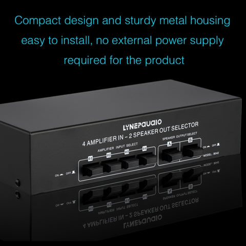 B042 Amplificateur de puissance 4-en-2-sortie Commutateur audio Distributeur interrupteur haut-parlant, 300 W par canal Qualité audio sans perte de données, B042