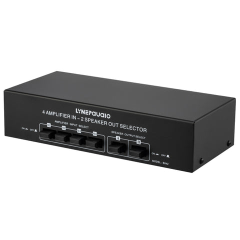 B042 Amplificateur de puissance 4-en-2-sortie Commutateur audio Distributeur interrupteur haut-parlant, 300 W par canal Qualité audio sans perte de données, B042