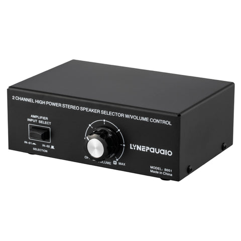 B051 Amplificateur de puissance à 2 entrées et 1 sortie et commutateur de sortie pour sélectionner les haut-parleurs avec réglage du volume 2 Amplificateur de puissance Commutateur audio Comparateur de distribution, B051