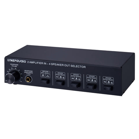 B032 Amplificateur de puissance 2 entrées 4 sorties Commutateur audio Haute qualité audio sans perte de qualité 300 W par canal Commutateur Distributeur Comparateur avec fonction de surveillance du brassard / Entrée audio, B032