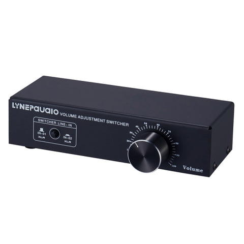 Switcher XLR 2 entrées et 1 sortie haut-parleur passif préattivo complètement équilibré Switcher de contrôle du volume sans perte de données, B028