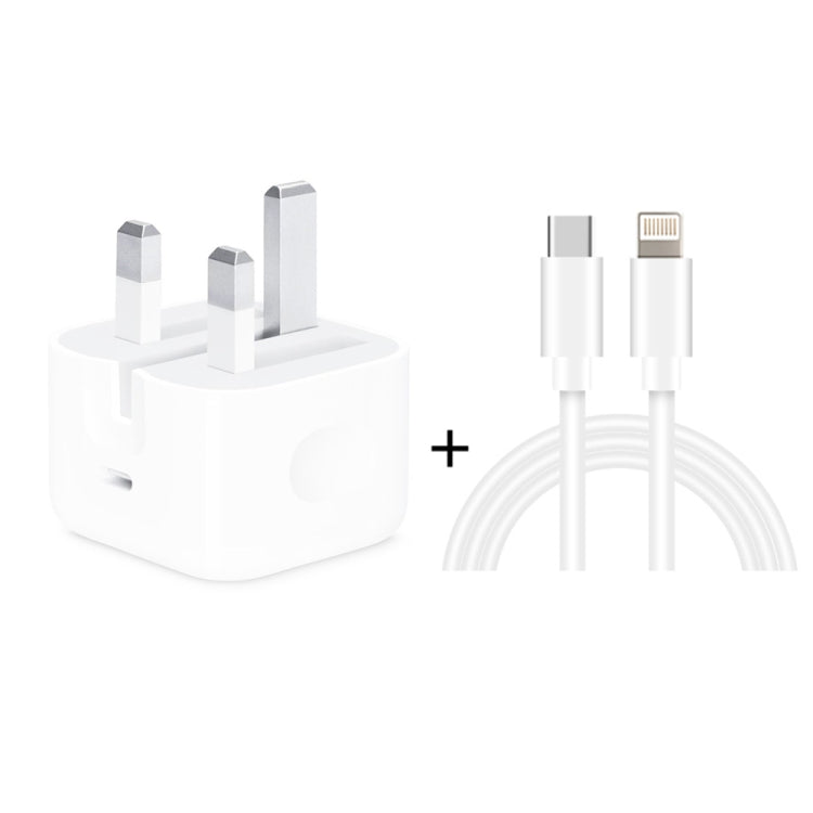 20W PD 3.0 Type-C Folding Travel Charger & 8 Pin Cable Set