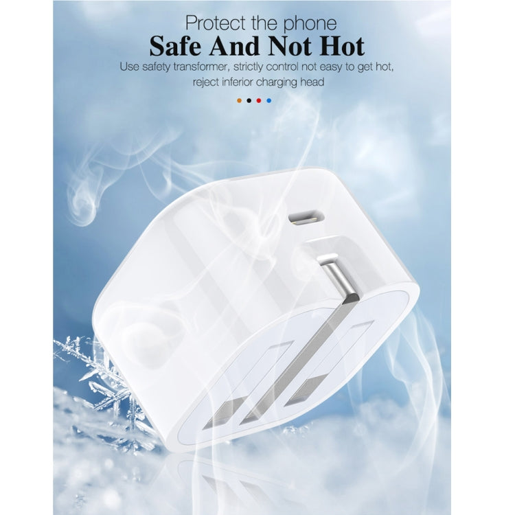 20W PD 3.0 Type-C Folding Travel Charger & 8 Pin Cable Set